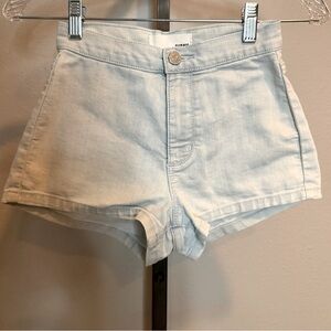 Garage light wash denim roller shorts size 00